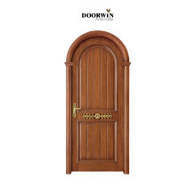 Arched design Wholesaler Fireproof  residential Interior Solid wood doors  price